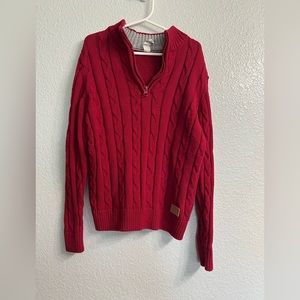Boys 7-8 kid nation red cable knit sweater